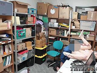 dude that brunette teen in police uniform blows the old burglar hard