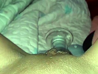 oiled big ass tattooed girl screams riding huge dildo in maledom masturbation