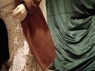 french slave flashes tits in city streets