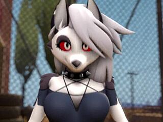 loona's bubble butt bounces in clothed furry pov outdoor romp