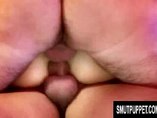 oh wow sarah twain milf pussy n ass drilled double in 3way