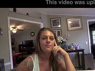 stepmom clover baltimore strips teases big tits pussy for son's prom ride creampie taboo.