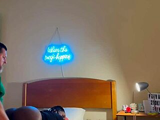 Yo, this ebony slut sucks and fucks doggystyle in homemade bedroom hood action!