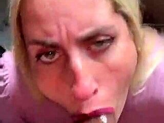 damn she sucks so good i blast fast cumshot all over her pretty face