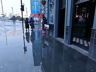 Whoa! Pink-haired alt tattooed babe fucks businessman creampie hotel!