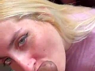 damn she sucks so good i blast fast cumshot all over her pretty face