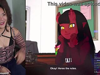 Exotiqfox Gooner Girl Masturbates to Meru Succubus