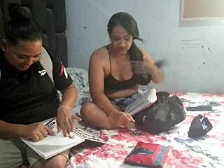 university classmate craves my tongue on her hot pussy