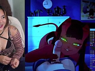 Exotiqfox Gooner Girl Masturbates to Meru Succubus