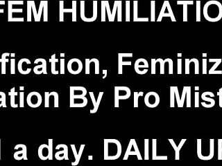 become my sissy girl slave now in bdsm femdom crossdressing humiliation!!