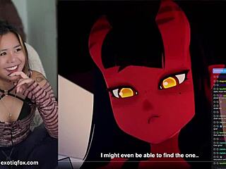 Exotiqfox Gooner Girl Masturbates to Meru Succubus