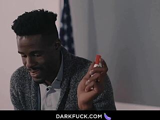 Student deepthroats teacher's throbbing big black cock