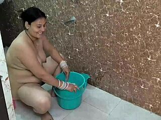 desi girl chokes on muscular bodybuilder's monster cock in casting