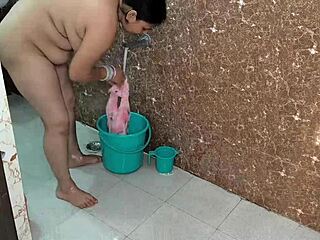 desi girl chokes on muscular bodybuilder's monster cock in casting