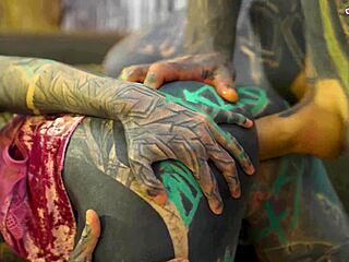 Dreadlocked Inked Girl Rides Anal Cowgirl