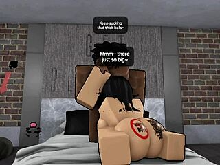 Snowbunny takes first big black cock in Roblox!