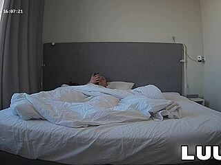 real couple films steamy morning bathroom fuck with brunette girlfriend