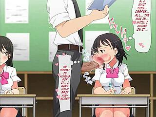 naughty anime school turns creampie breeding lessons into wild hentai orgy