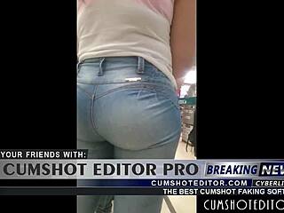 spy cam catches young cutie's bubble ass shaking in public outdoor homemade tease