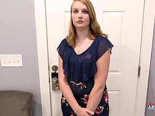 Cute kinky redhead astrid fingers twat then sucks deepthroats and rides cock hard