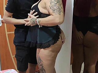 fat spanish milf gets creampied by young stud husband listens nearby