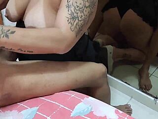 fat spanish milf gets creampied by young stud husband listens nearby