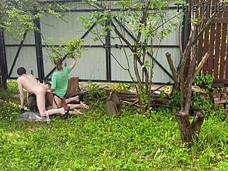 anastasia the mistress pegs sasha earth hard outdoors in strapon femdom submission