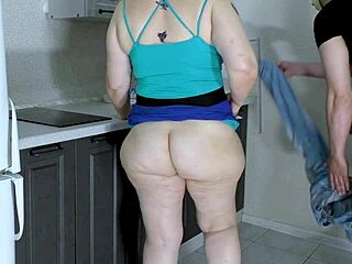 a big curvy mature lady sucks monster cock then takes it deep in her fat ass