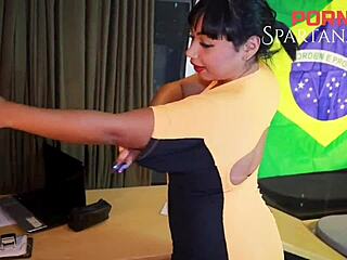 hot brazilian latina moans loud as doctor seduces her into juicy doggystyle ass pounding