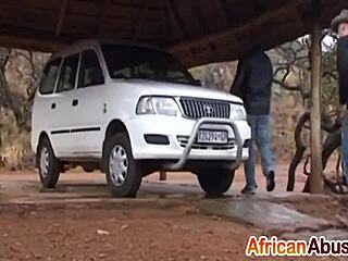 stunning ebony babe deepthroats my cock in backseat handjob lick