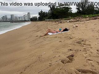 Public dick flashing? Hottie lets cum blast on huge tits!