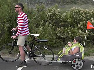 petite tattooed brunette's tight pussy and small tits devoured in 69 before big cock stuffing