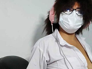 beautiful latina student gets so excited flashing natural tits during homework