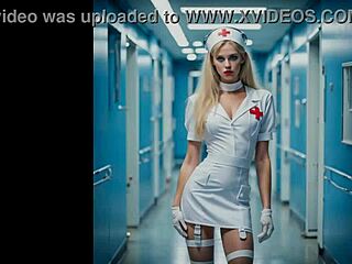 Retro Nurse Betty Bulge in Sci-Fi Hospital Parody: Milf Blowjob Patient Erotic Cosplay PMV