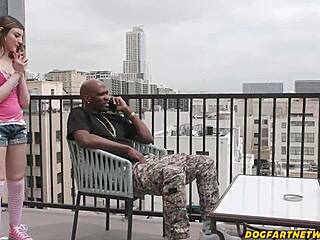 college coed julia james cums on neighbor's monster bbc doggystyle