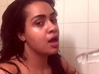 Fresh Face Fucks Herself Hard In Steamy Shower