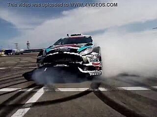 bikini babes ride hard with ken block in nagoya