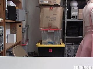 perfect tits thief athena rayne caught punished rough in garage