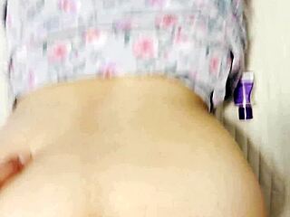 young latina curvy wife takes it doggystyle with ass bounces then creampie on cheeks