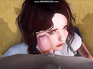 ph brunette sucks teacher cock in classroom game!