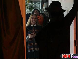 Halloween Trick or Treat Turns into Mature Teen Milf Lesbian Vibrator Magic