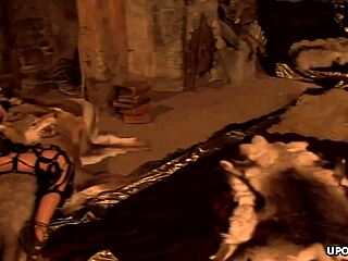 vanessa bliss dives into brunette blonde lesbian threesome toys double penetration shaved pussies closeup