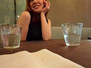 Risky public bathroom fuck on date with online italian redhead?