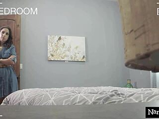 Husband Forces Wife's Petite Babysitter to Ride Fat Cock Missionary for Job Saving Facial Cumshot