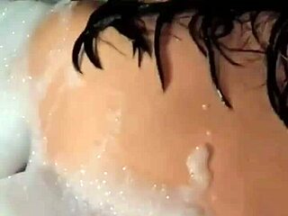 Morena Gets Foam Bath and Cum Creampie in Tight Pussy Poolside