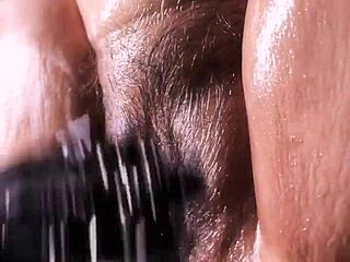 Wolf mommy's huge wet hairy bbw pussy teased fisted and toyed by personal interracial cunt pig in homemade play