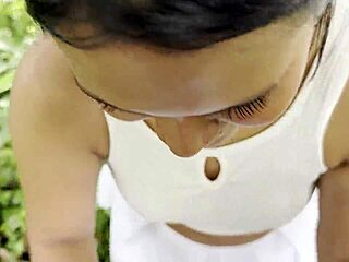 stepsister craves mango ends up swallowing cum after public outdoor massage big ass flashing