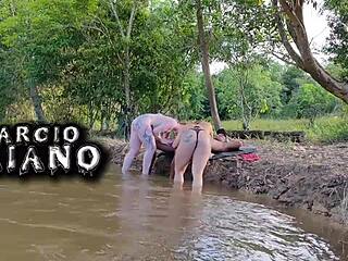 outdoor river sex gangbang two exotic babes eliane furacao lorrany take monster cocks creampies boobs bouncing