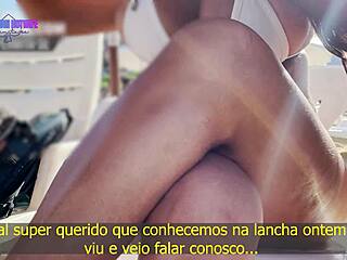 wife hunts two beach studs for double cuckold creampie while hubby watches 😈🍑