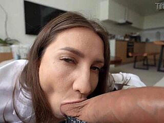 Nurse Called Home For POV BJ Contest Ends In Deep Face Fuck And Bent Over Doggystyle Pounding In Hospital Room.